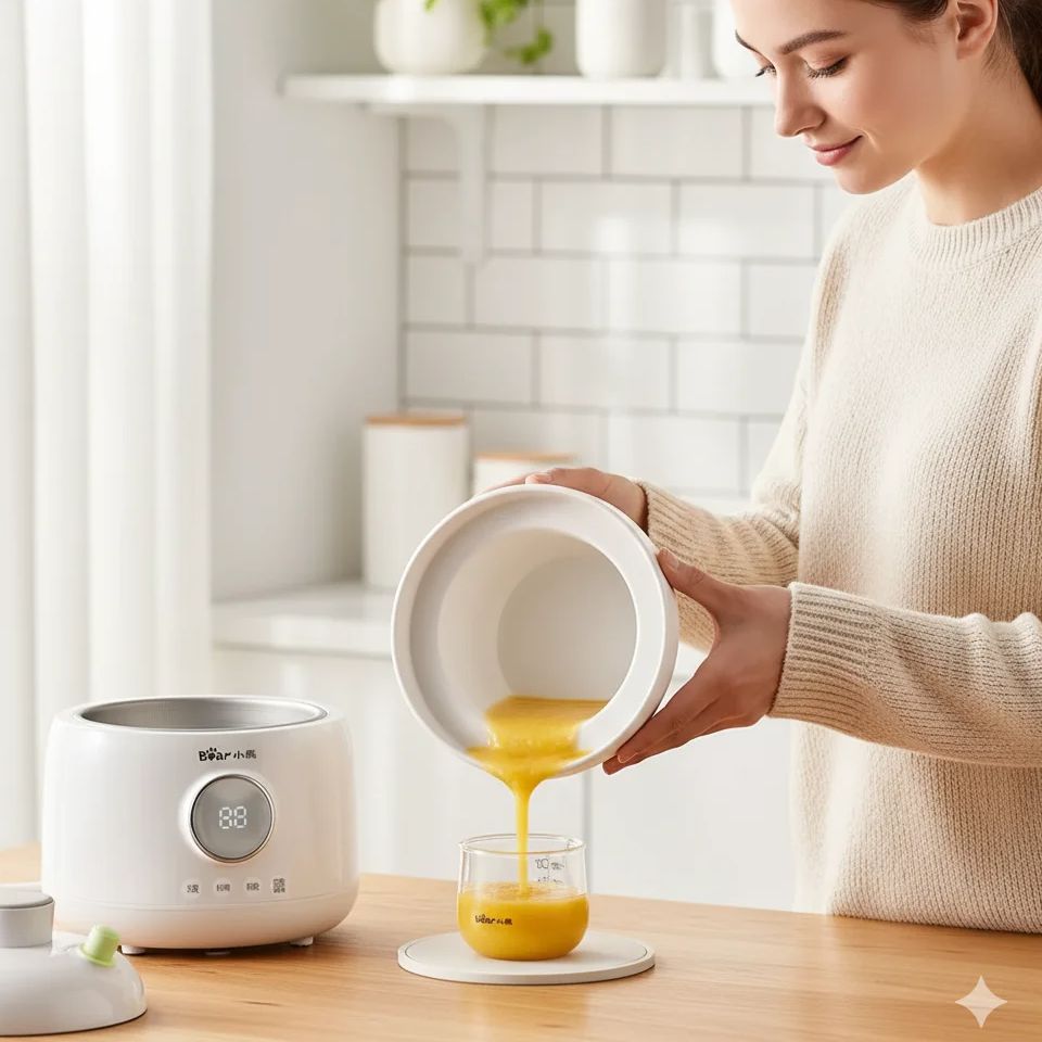 Slow Cooker Ceramic - Bear Baby Food Cooker Electric Slow