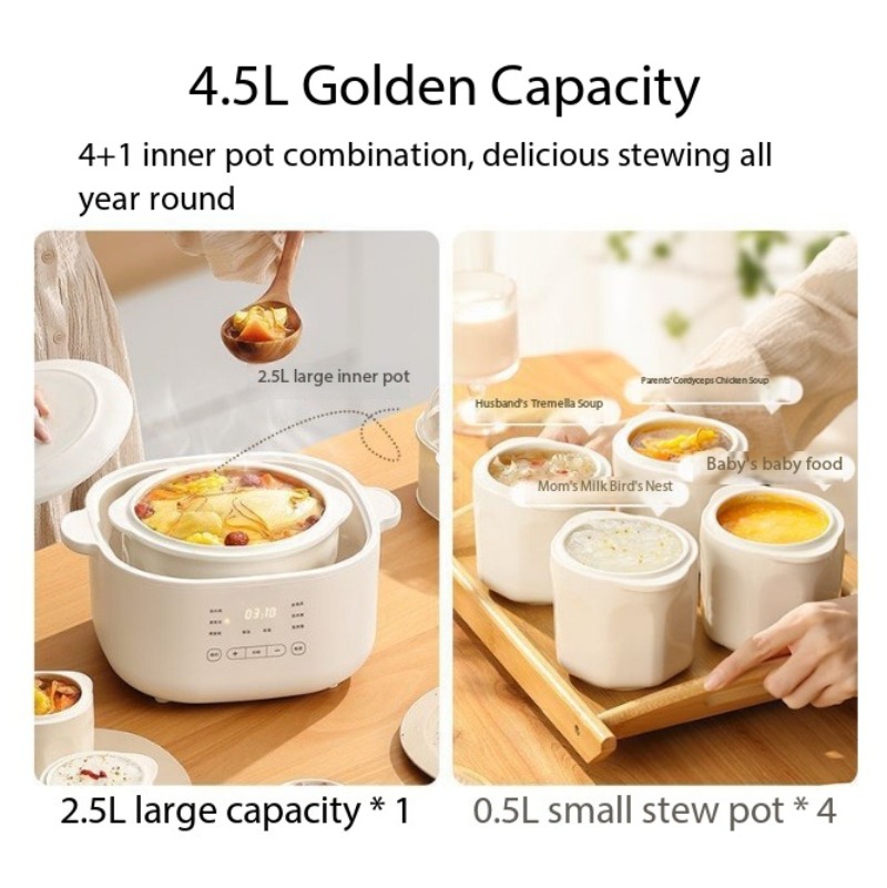 4.5L Automatic Ceramic Water S - Slow Cooker Ceramic 评论和价格
