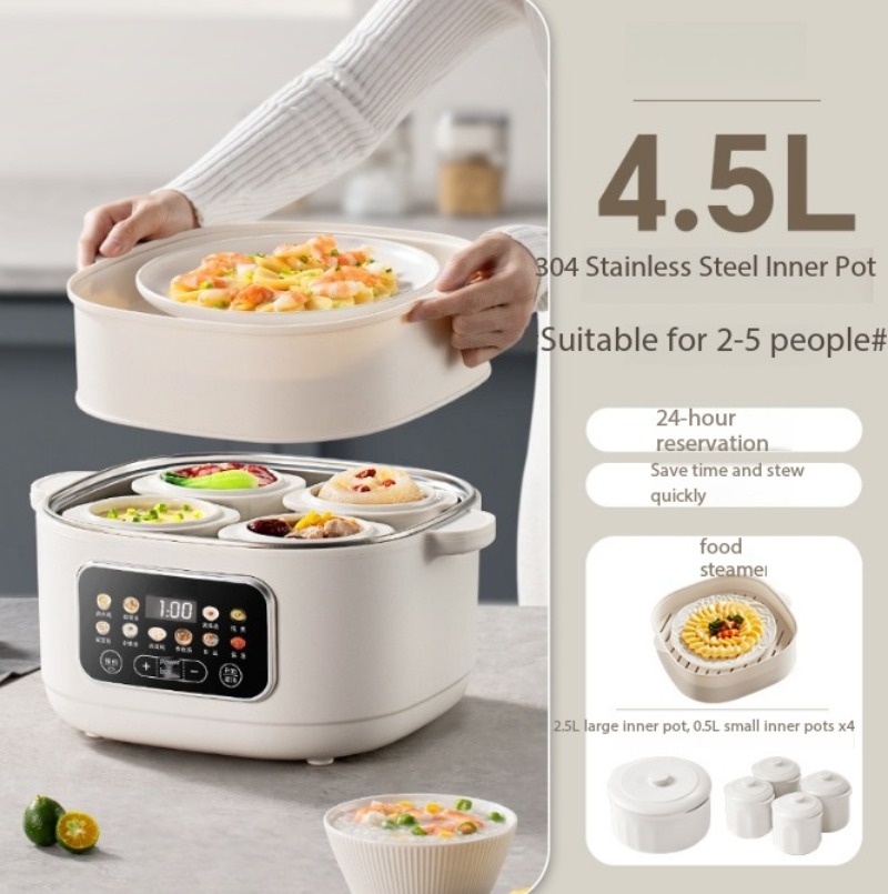 4.5L Automatic Ceramic Water S - Slow Cooker Ceramic 评论和价格